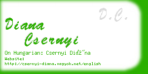 diana csernyi business card